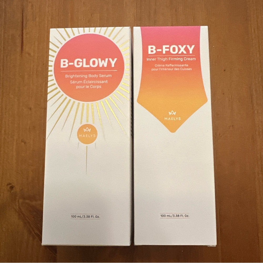 MAELYS B-Foxy Inner Thigh Firming and B-Glowy Body Serum100 ml / 3.38 oz New